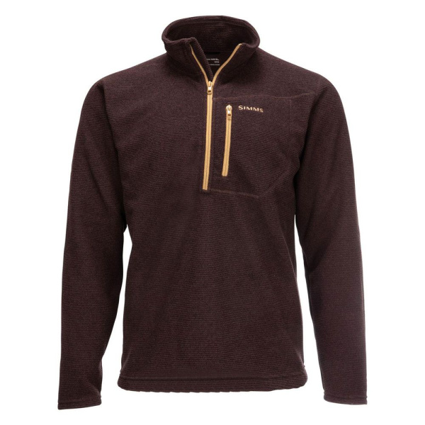 Толстовка Simms Rivershed Sweater Quarter Zip (Мужской; XL; Mahogany)
